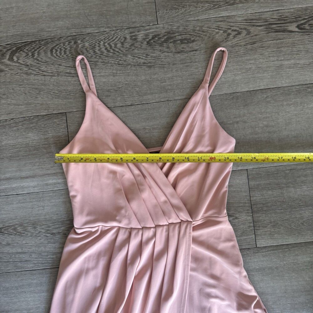 NWT Express Maxi Slip Dress 2 Light Pink Wedding Guest Y2K Fairy Prom Vacation - Picture 15 of 16